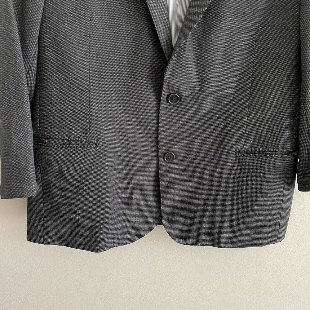 Brooks Brothers Men SZ 42S Black/Gray Wool Blend 2-Btn Sport Coat Blazer Jacket - Picture 2 of 13
